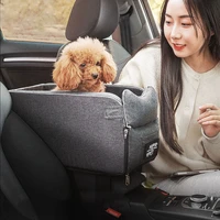 cat dog bed seat central control car safety pet seat transport dog carrier protector car armrest box kennel bed for small dog
