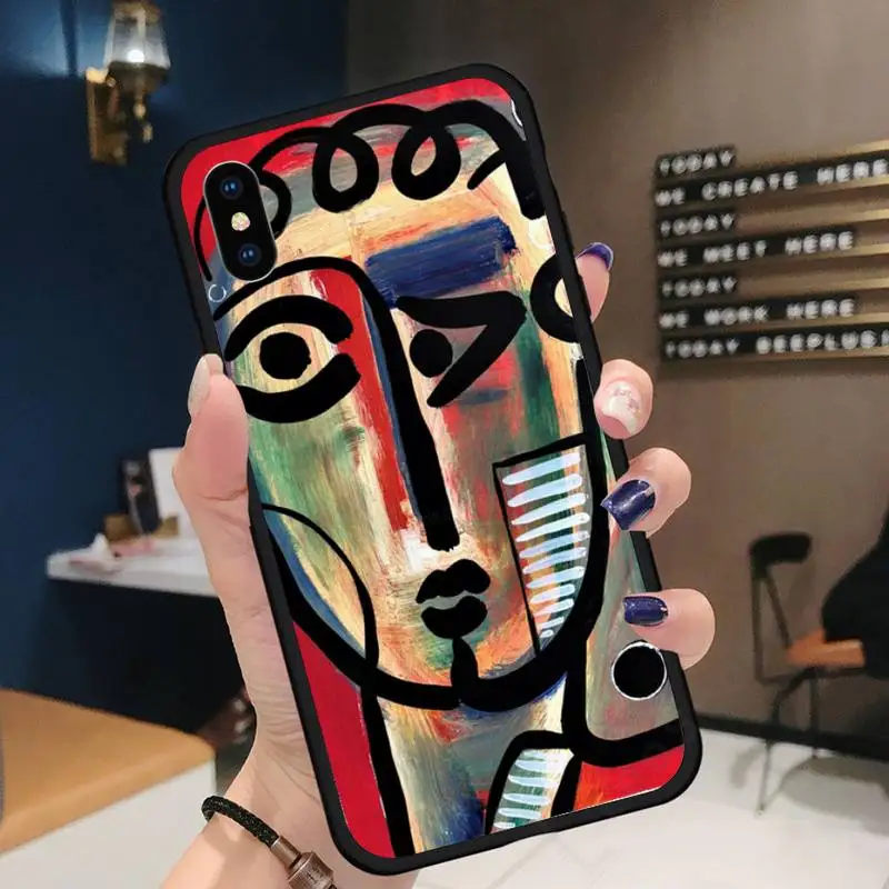 

Picasso abstract Art painting high quality Phone Case funda for iPhone 11 12 pro XS MAX 8 7 6 6S Plus X 5S SE 2020 XR