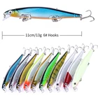 110 мм 13 г плавающие приманки бас крупной рыбы Рыбалка Тонущая приманка плавающий воблер, твердая приманка, воблера Minnow приманки для рыболовные снасти для ловли щуки