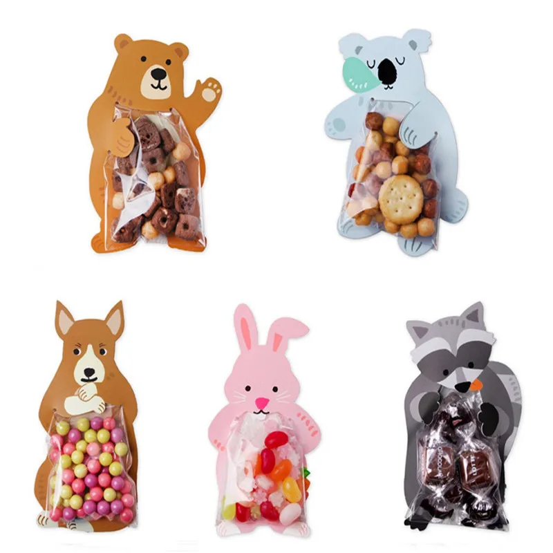 

10 шт./упак. Мультфильм открытка "Леденец" упаковочный мешок для детского дня рождения украшения яркие сумочки для вечеринки Украшение Дети Д...