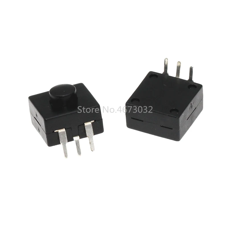 20 шт. DC 30 в 1A 3Pin черный Мини кнопочный переключатель для электрического фонарь 3P