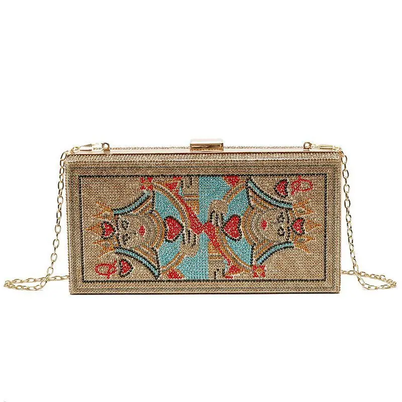 

2021 покер Queen Для женщин Вечернее Crystsal вечерняя сумочка; BS010 для Женская коробочка со стразами клатч вечерние коктейльное Алмаз сумочка и кош...