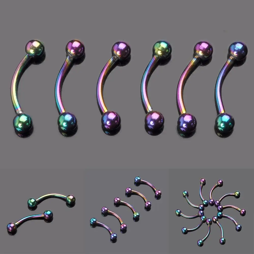 

10Pcs Steel Nostril Nose Ring Earrings Circular Barbell Piercing Rings Ring Fashion Body Jewelry Piercings
