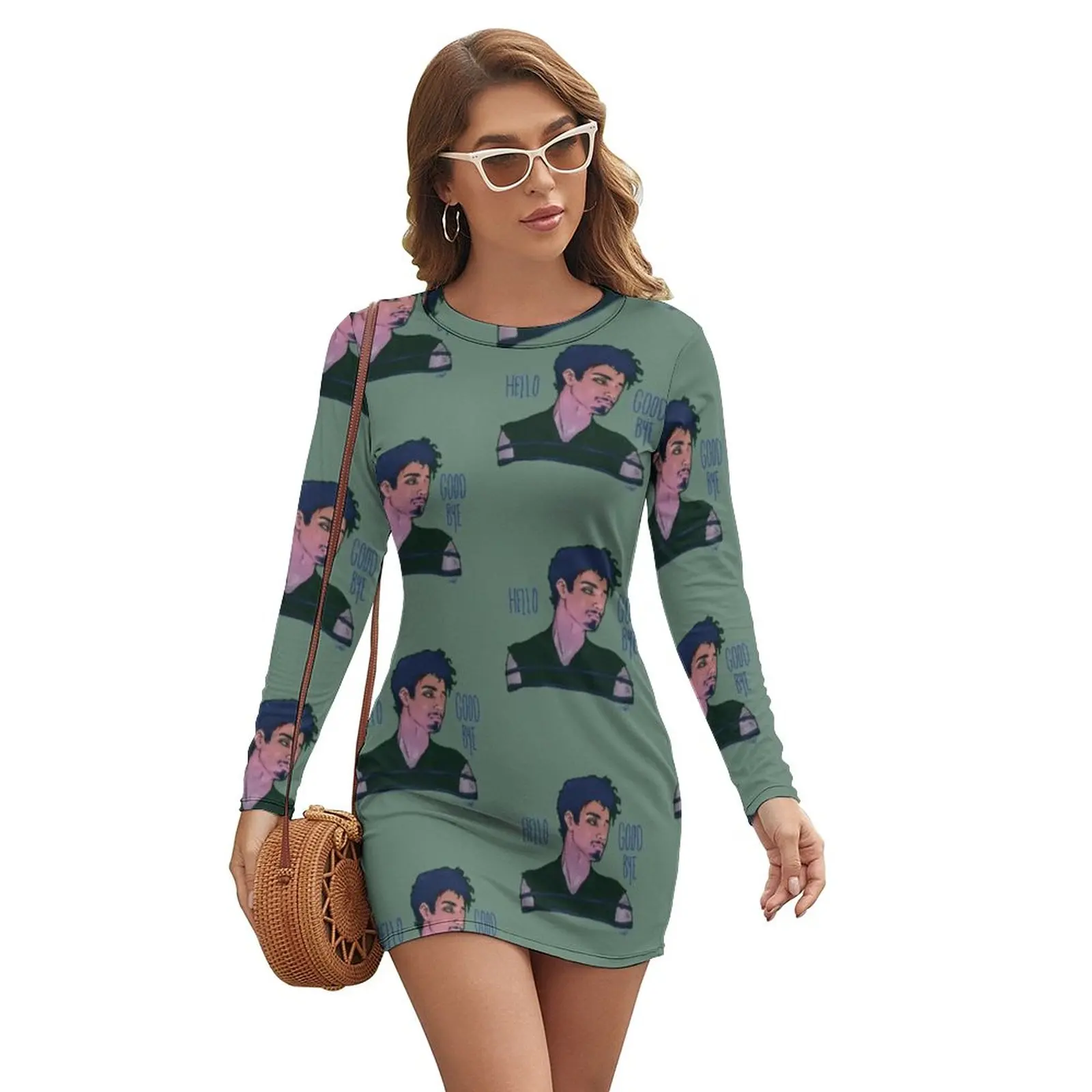 

My Chemical Romance Dress Long Sleeve New Year Cheap Bodycon Beautiful Youth Spandex Long-Sleeve One-Piece Dress