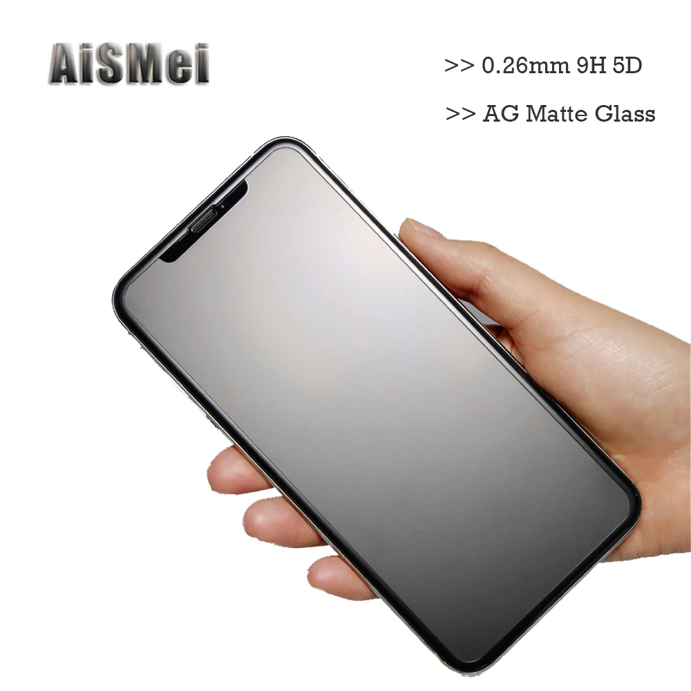 AiSMei AG матовая изогнутая кромка полное покрытие стекло на iPhone XS MAX X XR Защитная