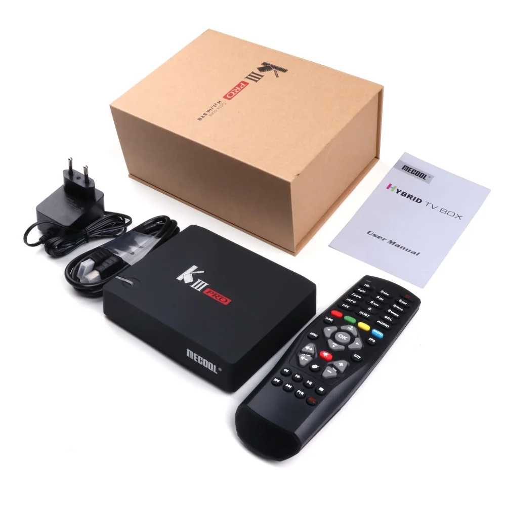 MECOOL KIII PRO DVB S2 T2 C Android 7 1 TV Box 3 Гб 16 ROM Amlogic S912 Восьмиядерный 2 4G/5G WiFi 4K 1000M Smart