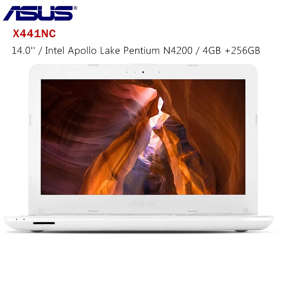 Ноутбук ASUS X441NC 14 0 дюймов Windows 10 Intel Apollo Lake Pentium N4200 четырехъядерный процессор 1 ГГц 4
