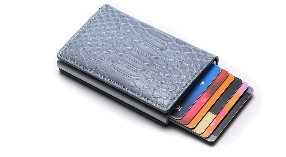 RFID визитница, мужские кошельки, тонкая карта, сумки для денег, черный мужской кошелек, маленький кожаный бренд, тонкие мужские кошельки из змеиной кожи