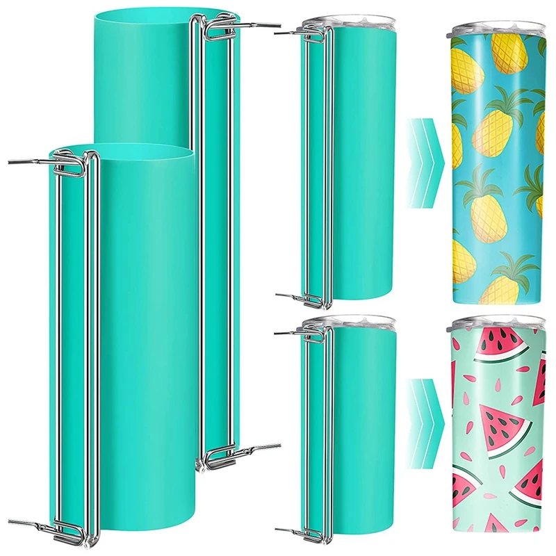 

2 Pieces 15Oz and 20Oz Sublimation Mug Wrap Silicone Cup Clamp Heat Press for Printing Mugs Sublimation Transfer Crafts