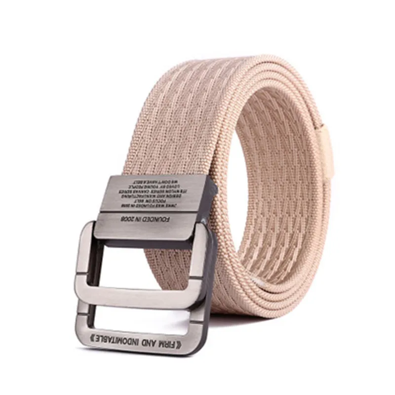 Ремень тактический Мужской Модный нейлоновый пояс с двойной кольцевой пряжкой