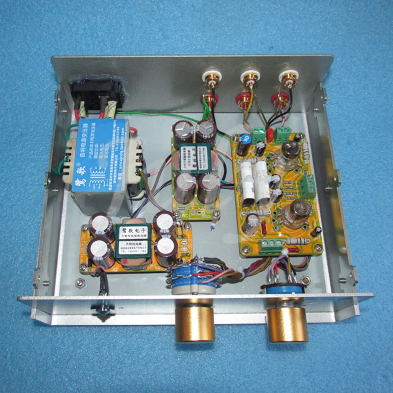 Трубчатый Стерео предусилитель 6C1J выбор двухстороннего входного сигнала