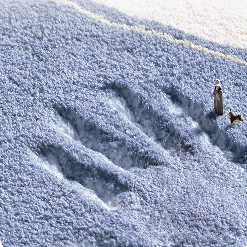 Длинный полосатый ковер для спальни современный минималистичный мягкий