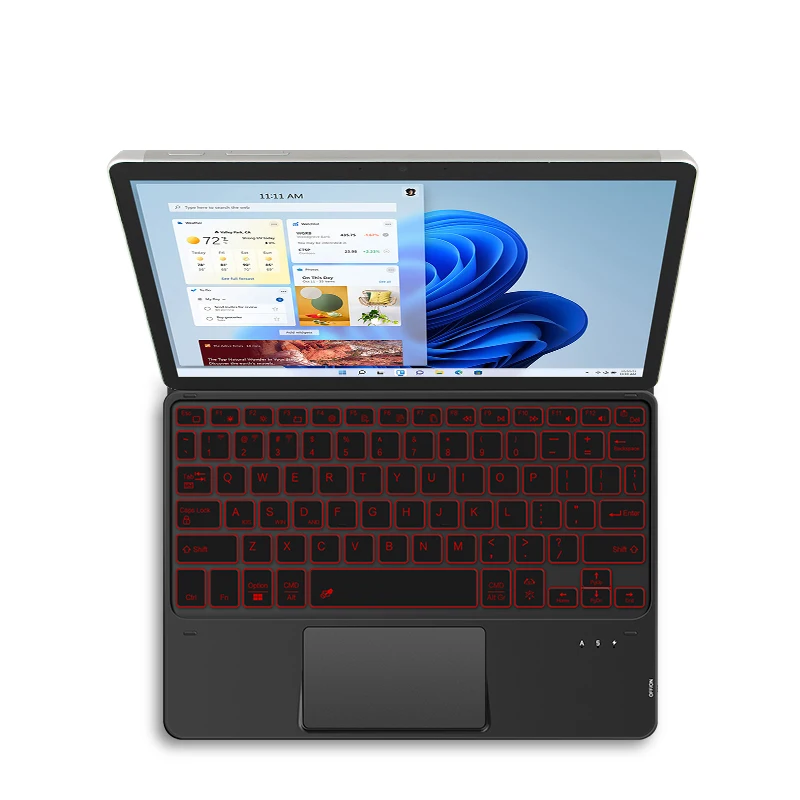 Клавиатура с сенсорной панелью AJIUYU подсветка Bluetooth для Surface Pro 8 7 6 5 4 3 X Go 2 DELL HP Asus LG