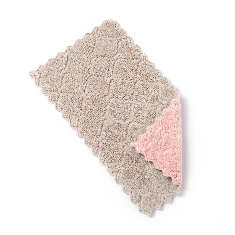 

Soak up the water to wash the dish cloth Thicken the tablecloth Coral plush towel No oil, no hair Clean dishcloth Hand towel