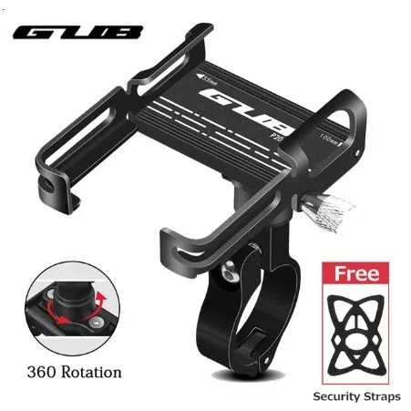 GUB P10P20 MTB телефонная опора для мотоцикла, велосипедная опора для велосипедного наведения, аксессуары для велосипедного оборудования, кронштейн - Цвет: P20-black