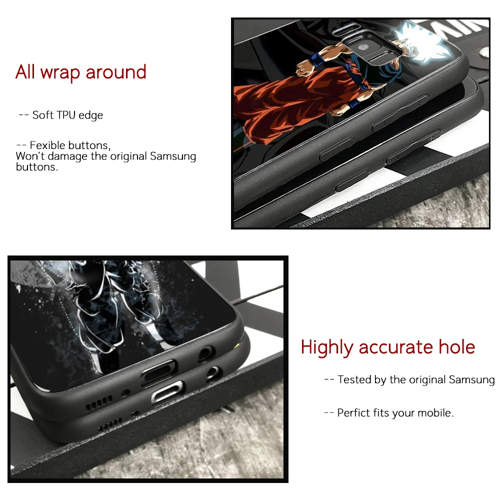 Anime case For Samsung S20 glas hard back cover goku dragon ball A70 for Plus s20 Ultra A20 A30 A50 A7 A8 plus 2018 | Мобильные