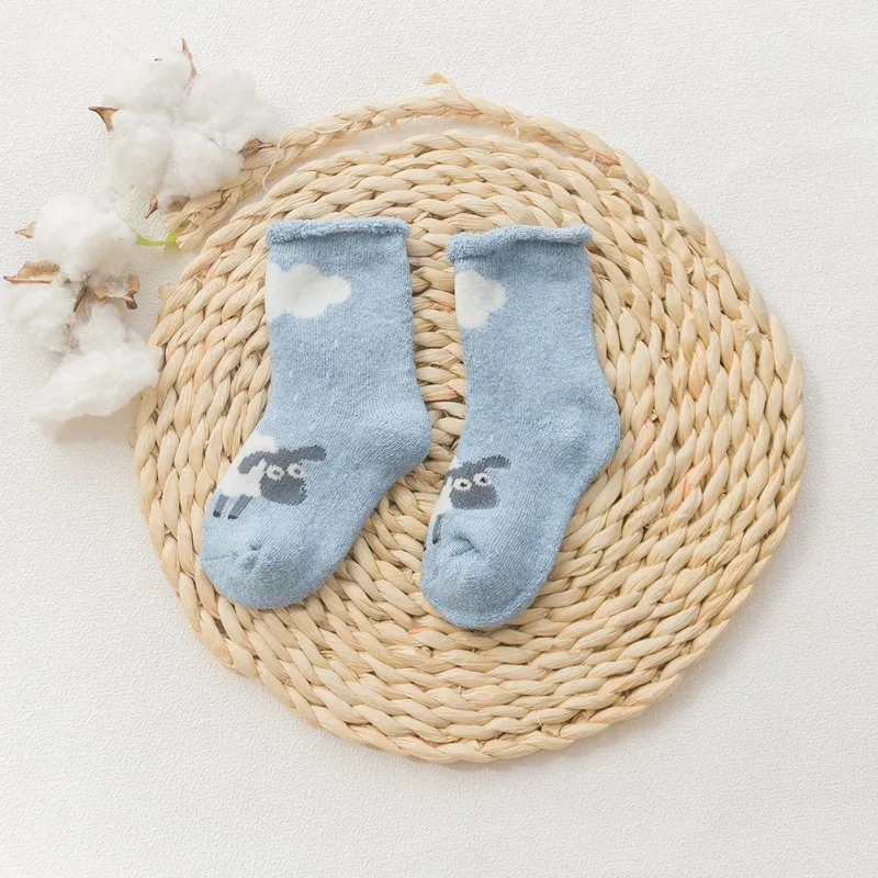 Calcetines de algod&oacute;n para beb&eacute; reci&eacute;n nacido, medias de dibujos animados, 5 par/lote-5