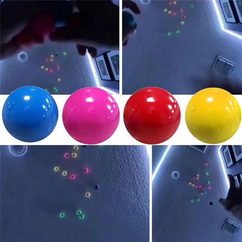 

Luminous Stick Wall Balls Anti-stress Fidget Toys Bounce Glowing Squishy Toys Kids Adults Anti Stress Sticky Target Ball Squeeze