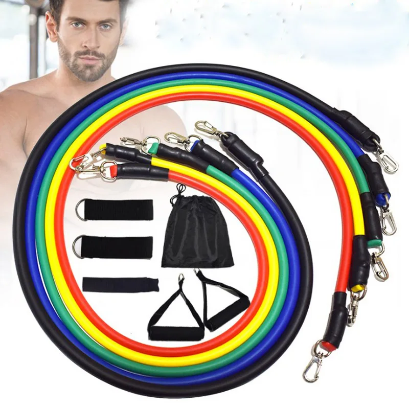Stock 11Pcs/Set Pull Rope Fitness Equipment Band Set Training Resistance Muscle Exercises Elastic Bands For Home Gym | Спорт и