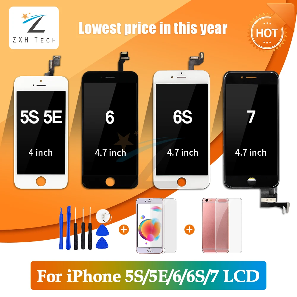3D сенсорный ЖК экран для iPhone дисплей с дигитайзером в сборе AAA 6G 6S 7G запасные