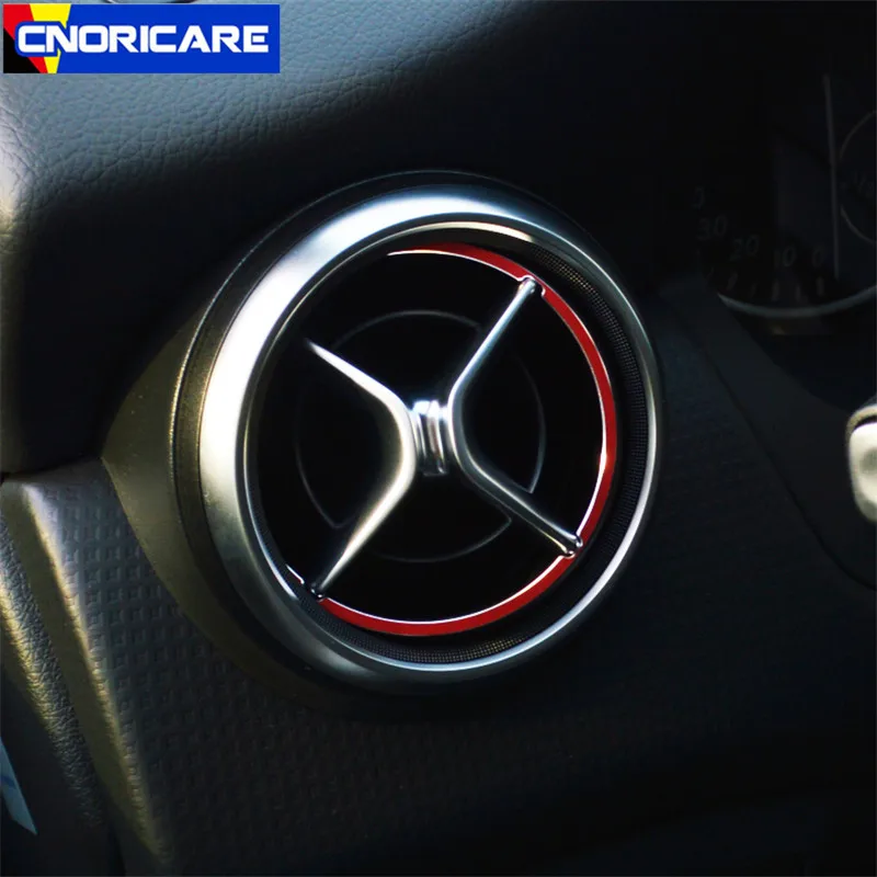 

Автомобильный Стайлинг, кондиционер Outet, круглая декоративная наклейка, отделка для Mercedes Benz CLA C117 GLA X156 A B Class W176 W246