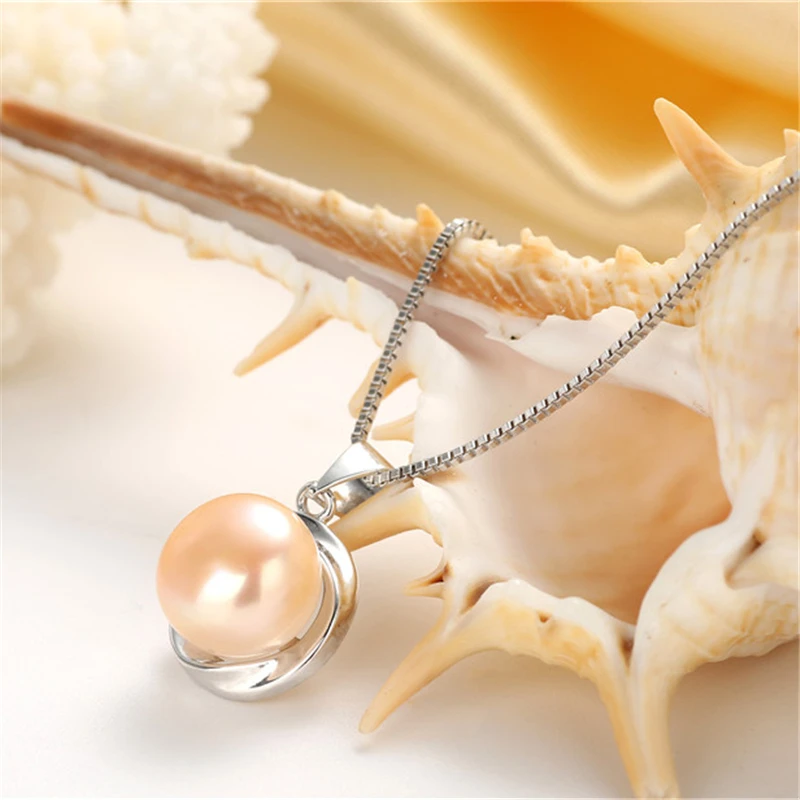 Женский кулон из серебра 925 пробы с пресноводным культивированным жемчугом |