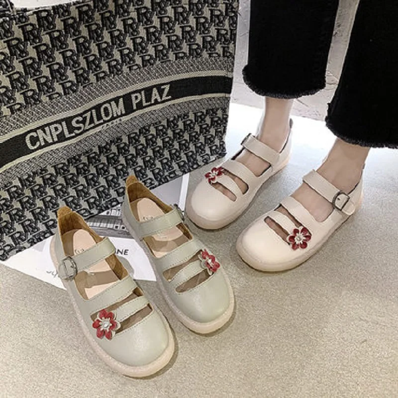 

Spring And Summer New Fashion All-Match Round Head Shallow Mouth Ladies Single Shoes Comfortable Flat Casual Shoes