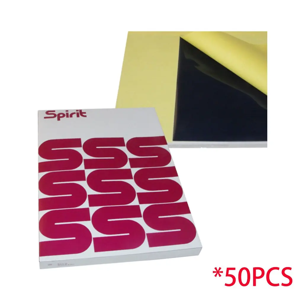 

50pcs Tattoo Transfer Paper Thermal Carbon Transfer Stencil Paper Tattooing Stencil Copy Tracing Paper Accessories