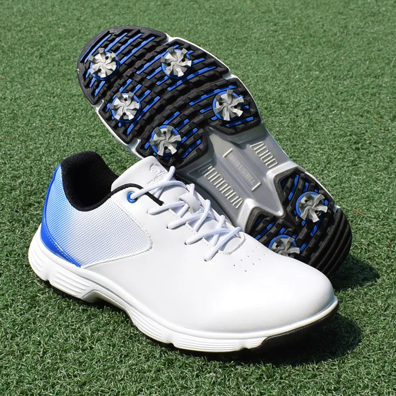 Zapatos de Golf a prueba de agua para hombre, zapatillas de deporte profesionales con pinchos, para atletismo y entrenamiento, US 14