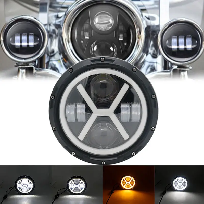 Новый 7 дюймов мотоцикл Проектор moto Hi/короче спереди и длиннее сзади)