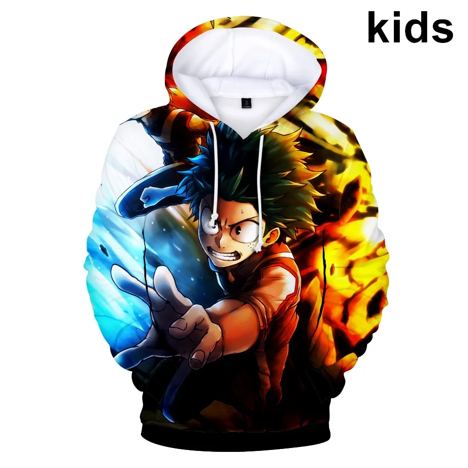 Толстовка с капюшоном моя геройская академия izuku midoriya shouto todoroki boku костюм для