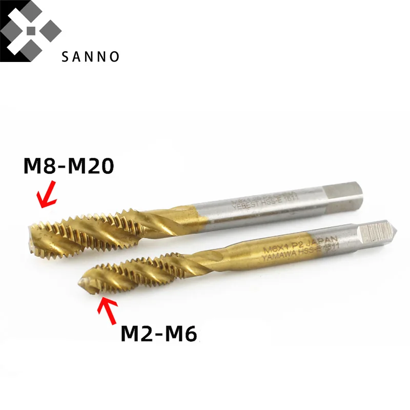 Спиральный рифленый станок из быстрорежущей стали 10 шт. винтовой кран M2 M8 M14 M20