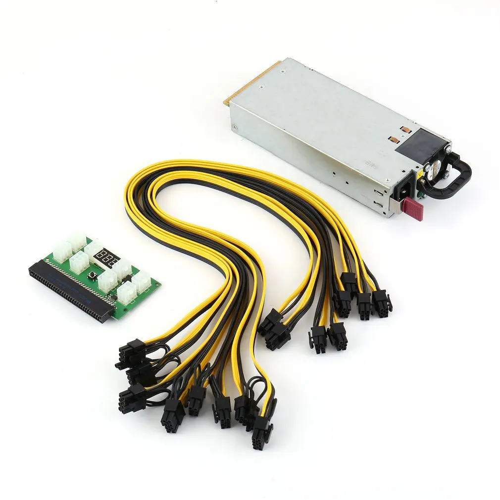 750 W импульсный источник Питание для GPU Open Rig добыча BTC ETH эфириума HSTNS PL12 100V 240V ватт