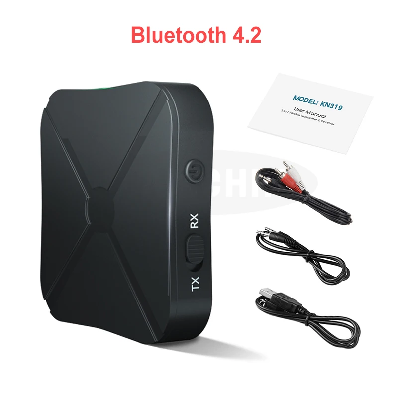 Bluetooth 4.2 2в1 беспроводной Bluetooth адаптер аудио приемник передатчик RCA 3,5 мм 3,5 AUX разъем стерео Bluetooth 5,0 адаптер для автомобиля ТВ MP3 ПК - Комплект: Bluetooth 4.2