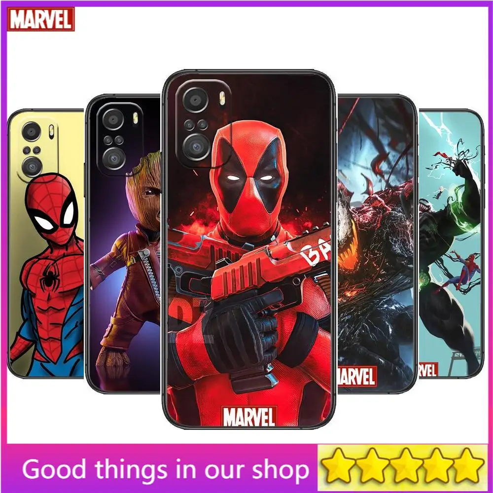 

Marvel Venom Deadpool Phone Case For xiaomi redmi 11 Lite pro Ultra 10 9 8 MIX 4 FOLD 10T Black Cover Silicone Back Prett