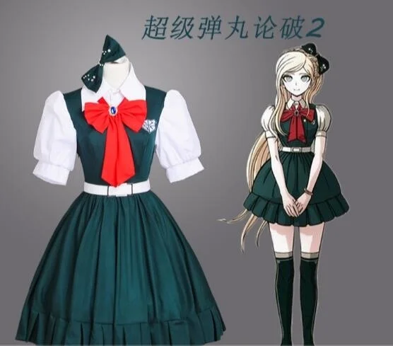 

Anime Danganronpa cosplay Sonia Nevermind cos fashion new green dress cosplay woman costume