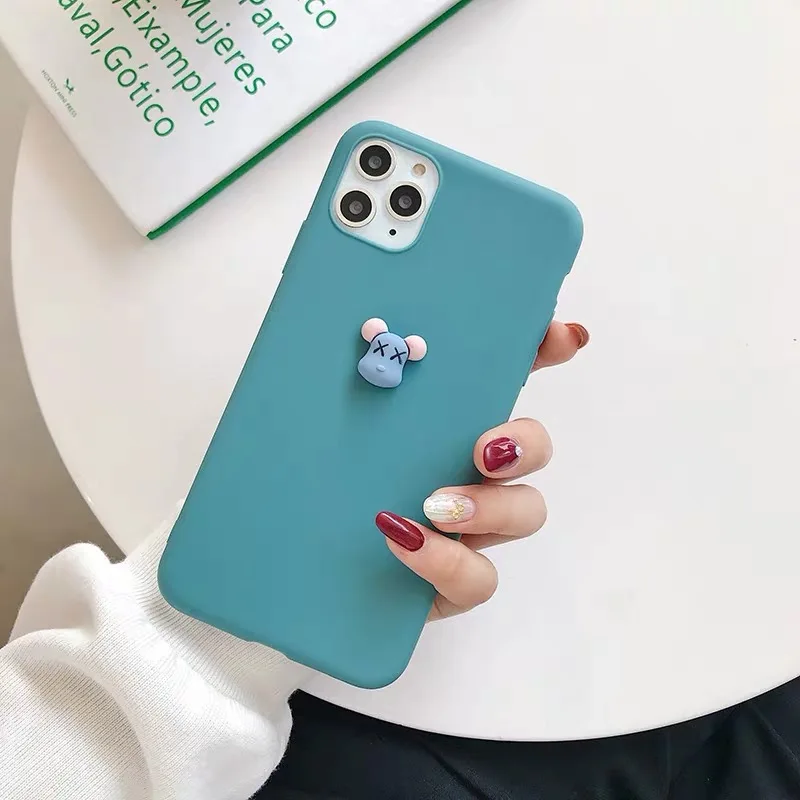 Милый мягкий силиконовый чехол с объемным мультяшным медведем для Samsung Galaxy A5 A6 A7 A8