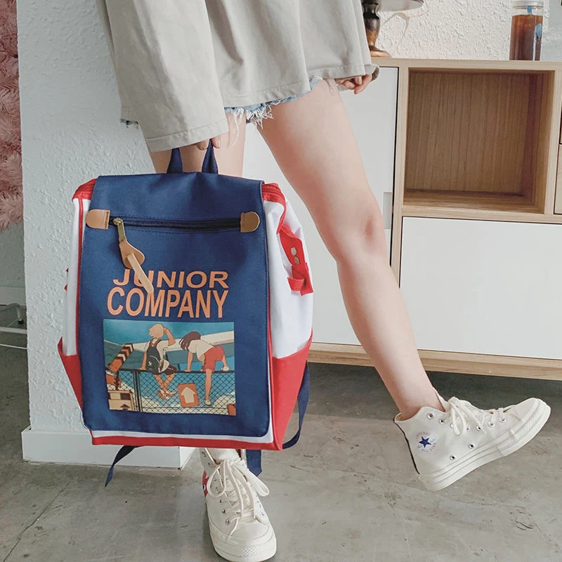 Рюкзак женский нейлоновый мягкий с принтом в стиле ретро Харадзюку 2020 | Багаж и