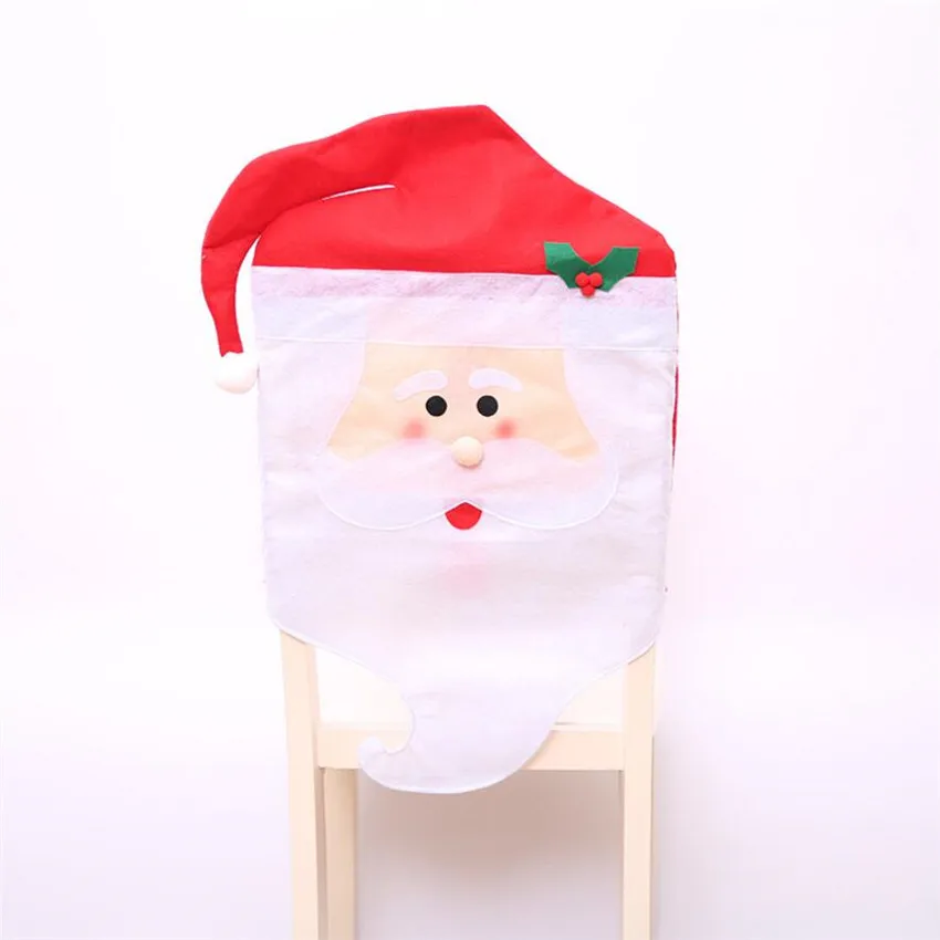 Новый Рождество Mr и Mrs Санта Клаус обеденный стол стул задняя крышка украшение