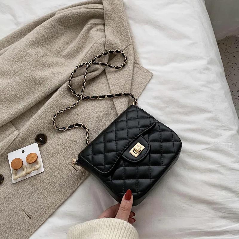 

2021 new ladies messenger mobile phone coin purse fashion rhombus chain small square bag multifunctional shoulder bag female bag