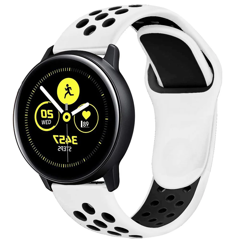 

Ремешок силиконовый для Samsung Galaxy watch Gear s3 46 мм/42 мм/Active 2 40 мм 44 мм, браслет для смарт-часов Huawei GT/2/2E/Pro