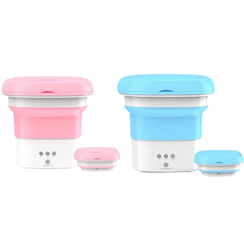 

Portable Washing Machine,Ultrasonic Ozone Sterilization,Folding Traveling Wash Machine for Baby Clothes US Plug