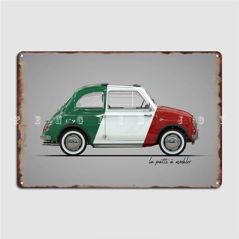 

500 Italy Poster Metal Plaque Club Home Vintage Club Bar Poster Tin Sign Poster