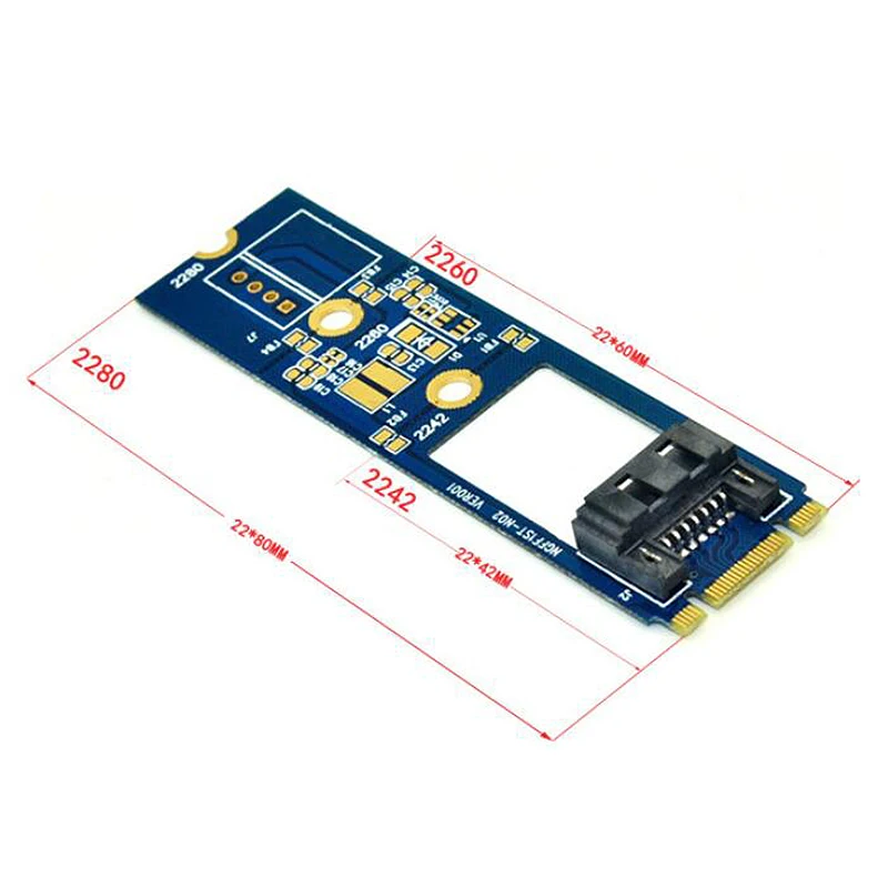 Адаптер M2 SATA конвертер карта памяти ID M.2 NGFF SSD на 7Pin адаптера поддержка 2242 2260 2280