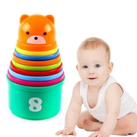 baby early education stacked cup puzzle toys foldind tower figures cup 24 kids months letters stack early baby game