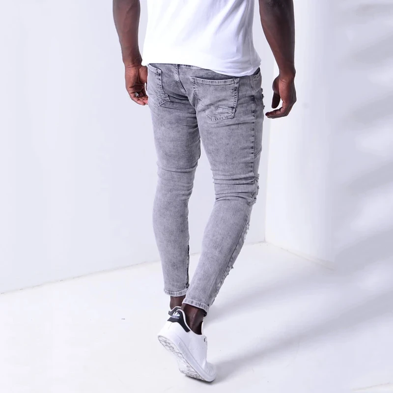 

Brand Jeans Men Slim Fit Classic Snow Wash Jeans Male Denim Pants Designer Trousers Casual Skinny Straight Elasticity Pants
