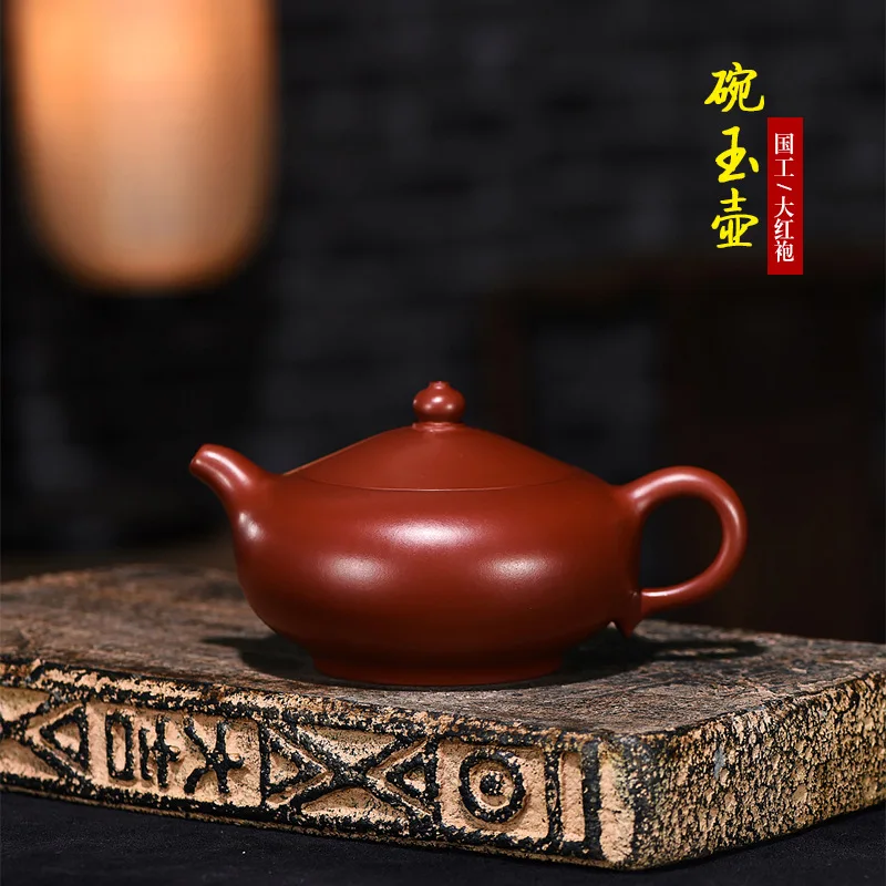 

Yixing Original Ore Purple Clay Pot Handmade Dahongpao Bowl Jade Teapot Full Handmade Gongku Drinkware Zisha Teaware