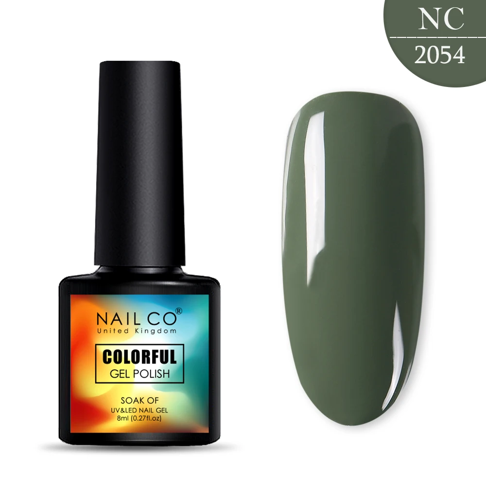 2054 NAILCO, новинка, 8 мл, 130 цветов, светодиодный Гель-лак для ногтей УФ гель для ногтей, салонный домашний лак, Гель-лак, гибридный, впитывающий - Цвет: 2054