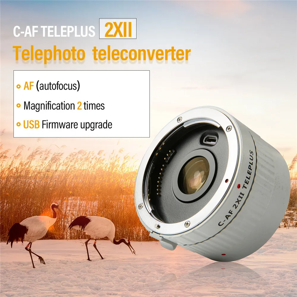Viltrox C-AF 2X II TELEPLUS Teleplus Autofocus Teleconverter 2.0X Extender для Canon EOS EF lens 7DII 5D IV | Электроника