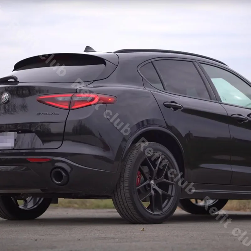 

Black Q4 STELVIO Sticker Car Tail LOGO Styling Emblem Stickers for Alfa Romeo Giulia Stelvio Modification Accessories